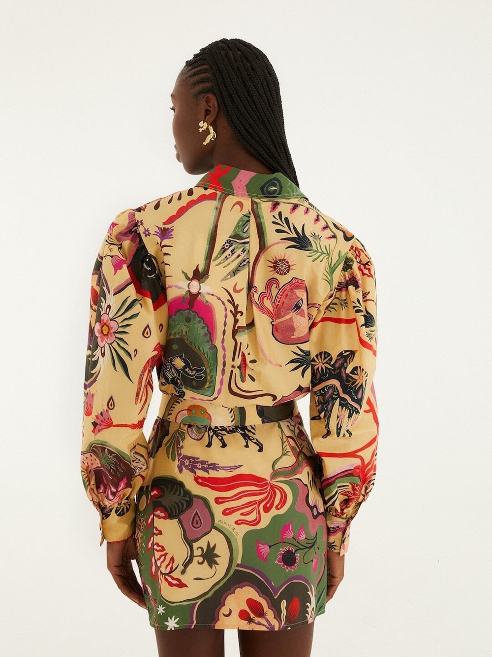 FARM Rio Cream Multi-Color Printed Mini Dress - Picture 3 of 3